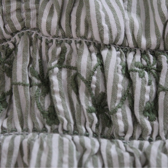 AMERICAN EAGLE OUTFITTERS Women's Ruched Cap 3/4 Sleeve Striped Minidress - Picture 4 of 5